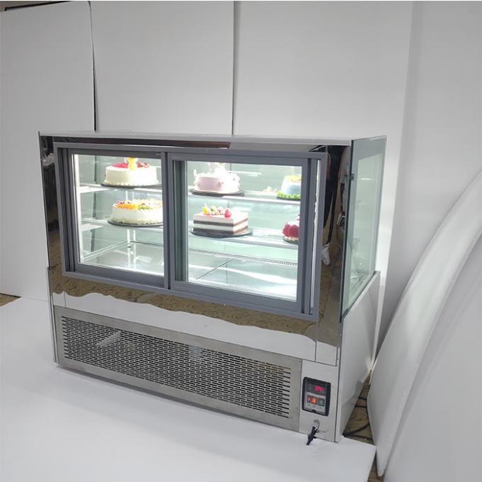 Glaskuchen-Handelskühlschrank-Gefrierschrank der Doppelschicht-650W 1