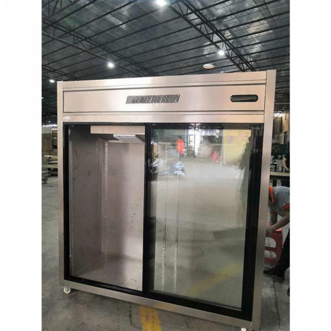 Handelskühlschrank-Gefrierschrank der Glasschiebetür-900W 1300L 0