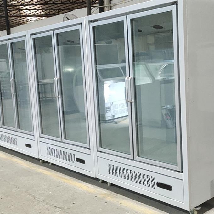 2 Mini-Markts-Anzeigen-Kühlvorrichtung der Tür-1060W 1000L 0