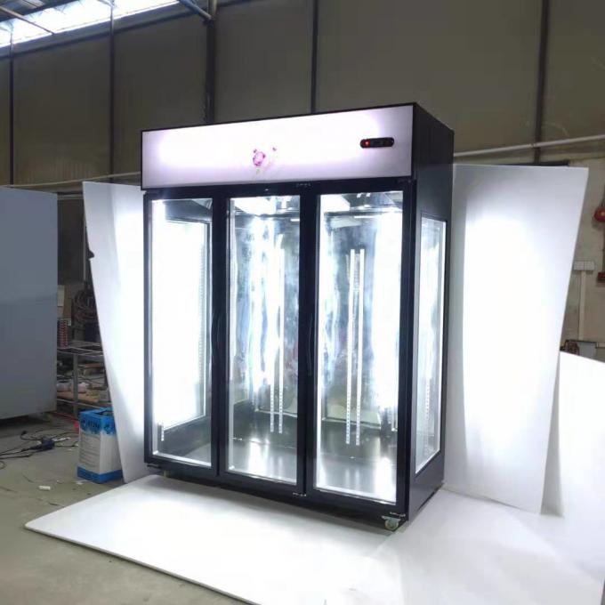 3 Glaskundenspezifischer Handelskühlschrank der tür-600W 0