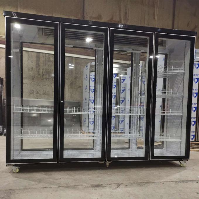 Zwei Tür-Kühlschrank der Seiten-2500 Glas- des Liter-4 Fern-Copeland-Kompressor 0