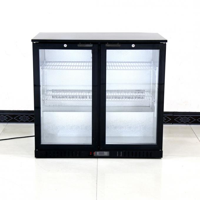 Ventilator 208L, der doppelte Glastür-Rückseiten-Stangen-Kühlvorrichtung mit schwarzer Farbe abkühlt 1