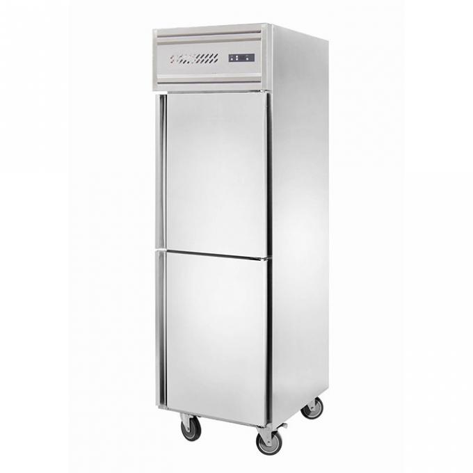 Edelstahl-Kühlschrank-Gefrierschrank 220V 500L Handels 0