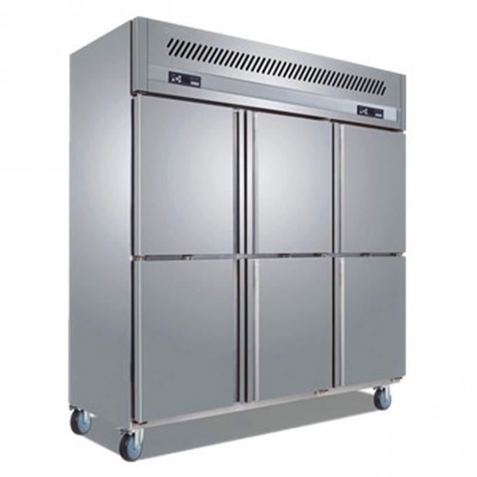 880W 6 Door Commercial Stainless Steel Refrigerator Freezer 0