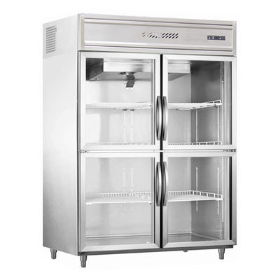 aufrechter Handelskühlschrank-Gefrierschrank des Edelstahl-1000L