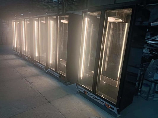 2 Glastüren Getränke Anzeige Kühlschrank