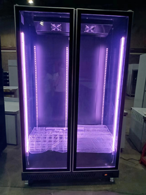 2 Glastüren Getränke Anzeige Kühlschrank