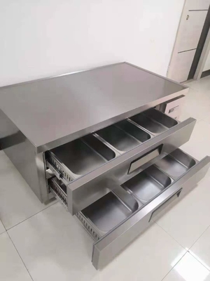 6-Schubladen Schreibtisch Handelsschreibtisch aus Edelstahl Schubladen Kühler Schubladen Kühlschrank Arbeitsbank
