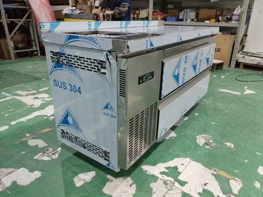Gewerblicher Kühlschrank Gefrierschrank 60 &quot; Untertischkühlschrank w / 2 Schubladen 115v 304 Silber
