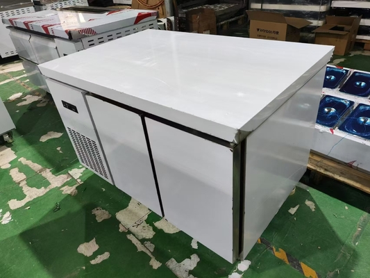 1.2M Handelsunterzimmer-Kühler-Kühlschrank-Arbeitstisch für die Küche Guangzhou Fabrik Edelstahl-Arbeitstisch
