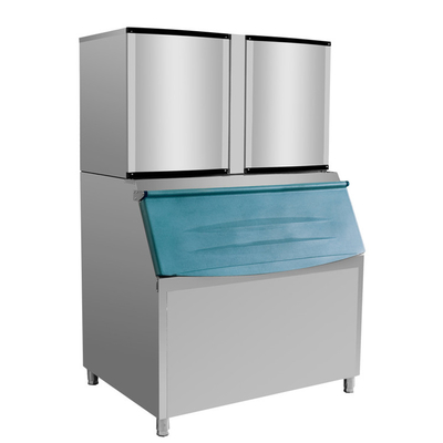 Guangzhou produziert 500 kg bis 1000 kg kommerzielle Eiswürfelmaschine mit CE-Lüfterkühlung für Eisfabriken und Clubs