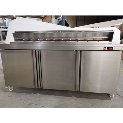 Ventilator, der Anzeigen-Kühlschrank des Salatbar-350L für Restaurant abkühlt