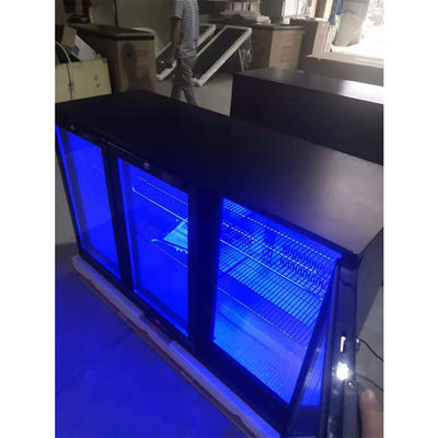 Stangen-Kühlschrank R134a 330L Undercounter mit der 3 Tür-schwarzen Farbe