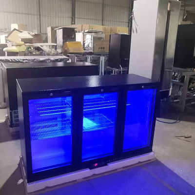 Stangen-Kühlschrank R134a 330L Undercounter mit der 3 Tür-schwarzen Farbe