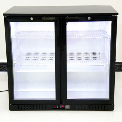 Ventilator 208L, der doppelte Glastür-Rückseiten-Stangen-Kühlvorrichtung mit schwarzer Farbe abkühlt