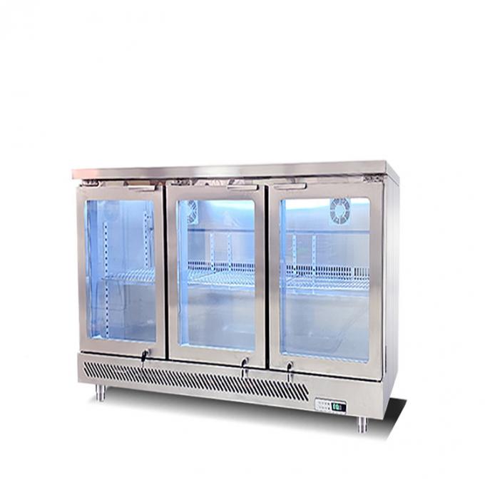 Unter dreifacher Glasrückseiten-Stangen-Gegenkühlvorrichtung mit dem Ventilator, der R134a-Werbung abkühlt 1