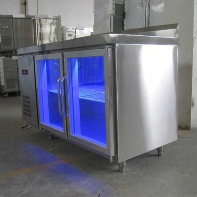 Edelstahl-Ventilator, der 2 Tür Undercounter-Kühler abkühlt 0