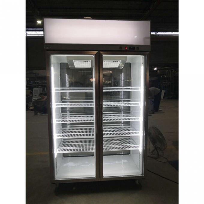 TÜR-Kühlvorrichtungs-Stangenanzeige Kühlschrank R134A 1000L Handelsglas 0