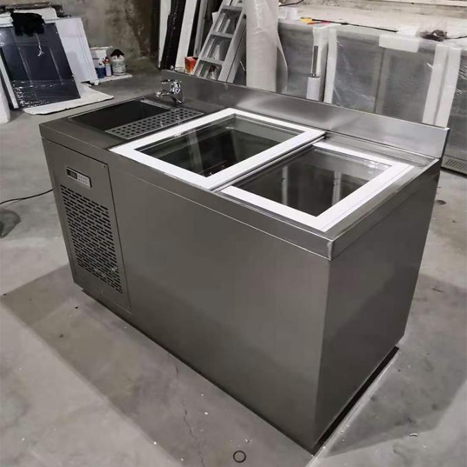 1.5m 5ft SS Undercounter Kühlschrank mit Schiebetür 0