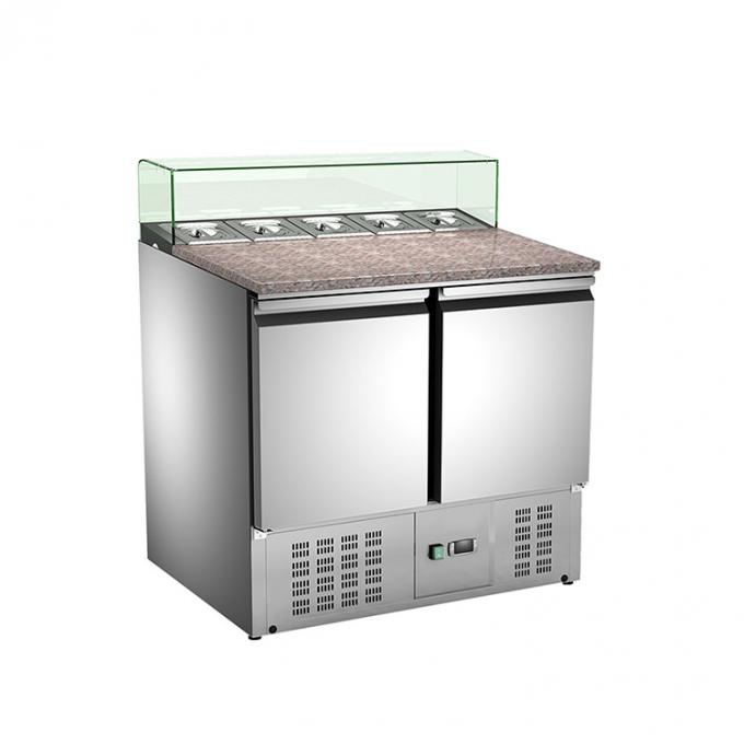 R134A-Pizza-Vorbereitungs-Tabellen-Kühlschrank-Handelskühlgeräte 0