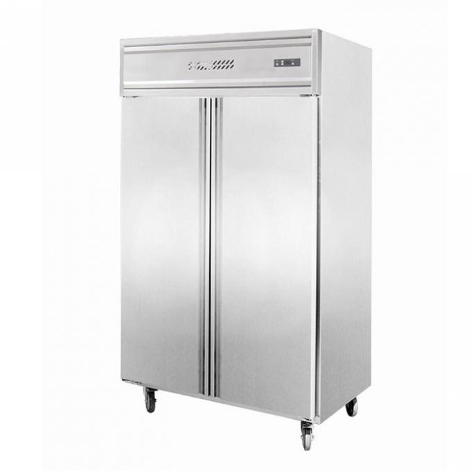 EDELSTAHL-Kühlschrank-Gefrierschrank R404A 450W Handels 0