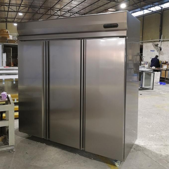 Tür-aufrechter Kühlschrank 800W SS201 3 für Restaurant 0